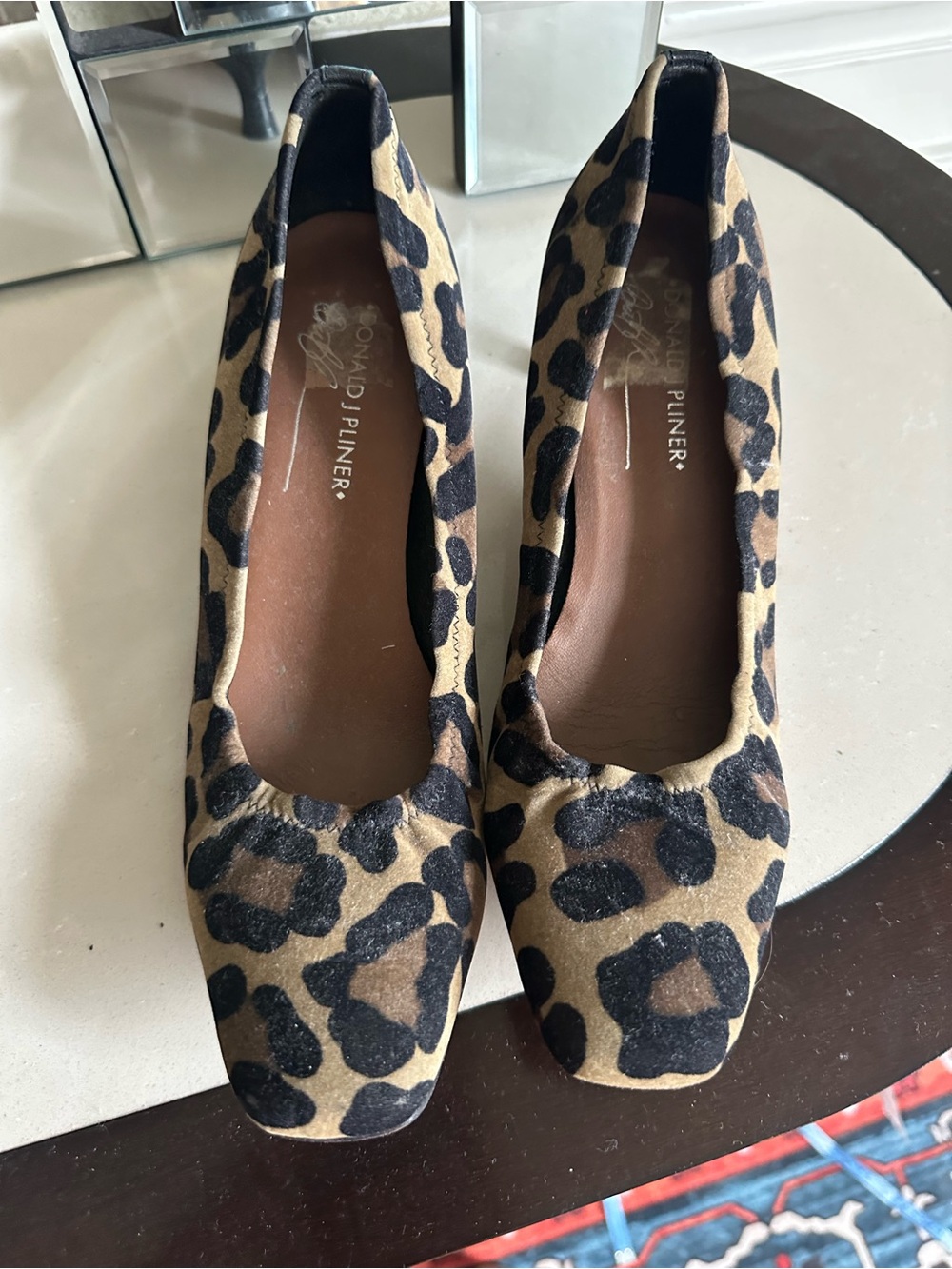 Donald J. Pliner Leopard-Print Ballet Flats - Tan/Black